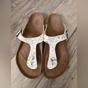 Floral Birkenstock Sandals with Buckle